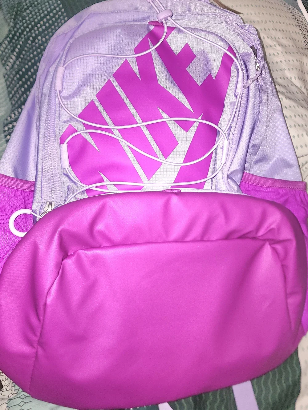 Nike Lavender and Magenta Backpack with Cable Organizer NWT